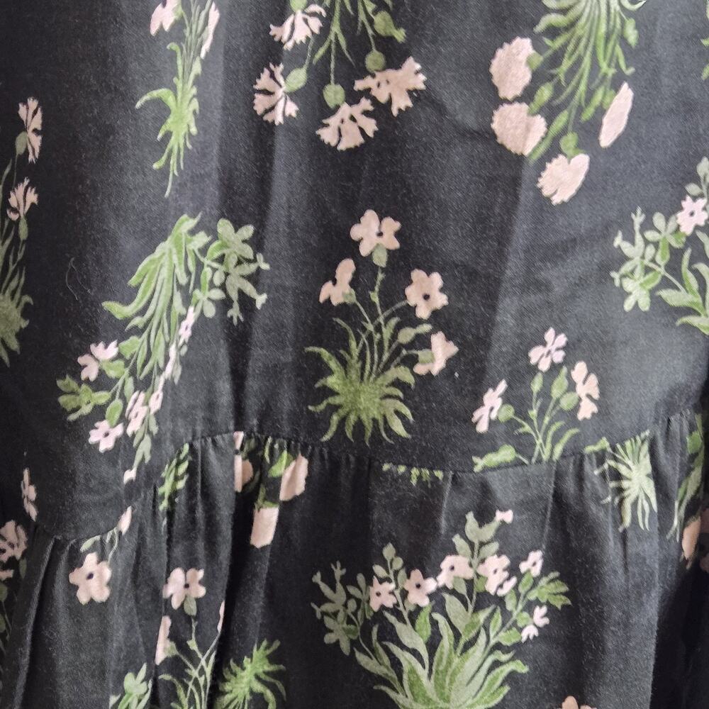 Tuckernuck Viridian Stamped Bouquets Royal Shirt Dress Green Floral PREPPY XL - Picture 8 of 11